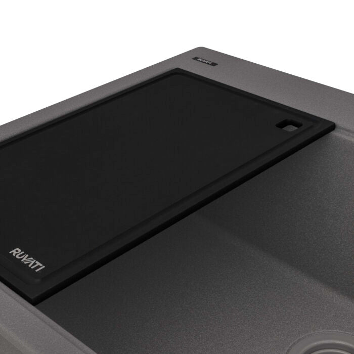 Ruvati 33-inch Granite Composite Workstation Drop-in Topmount Kitchen Sink Urban Gray