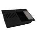 Ruvati 31-inch epiCube Granite Composite Workstation Matte Black Drop-in Topmount Kitchen Sink