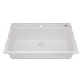 Ruvati 31-inch epiCube Granite Composite Workstation Drop-in Topmount Kitchen Sink Matte White