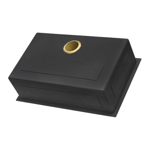 33 x 22 inch Satin Brass Matte Gold Stainless Steel Drop-in Topmount Kitchen Sink Single Bowl