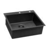 Ruvati 25 inch Gunmetal Black Stainless Steel Drop-in Topmount Kitchen Sink Single Bowl