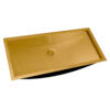 Ruvati 30 x 14 inch Brushed Gold Polished Brass Rectangular Bathroom Sink Undermount