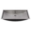 Ruvati 30 x 14 inch Brushed Stainless Steel Rectangular Bathroom Sink Undermount