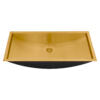 Ruvati 34 x 14 inch Brushed Gold Polished Brass Rectangular Bathroom Sink Undermount