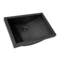 Ruvati 20 x 14 inch Semi-Recessed Drop-in Topmount Gunmetal Black Stainless Steel Rectangular Bathroom Sink