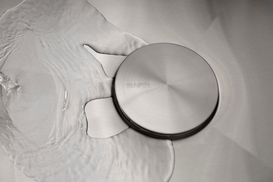 Ruvati 33-inch Workstation Two-Tiered Double Ledge Kitchen Sink Undermount 16 Gauge Stainless Steel - RVH6222ST