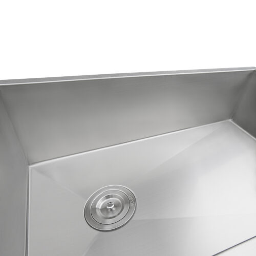 Ruvati 27-inch Slope Bottom Offset Drain Undermount Kitchen Sink Single Bowl Stainless Steel - RVH7470