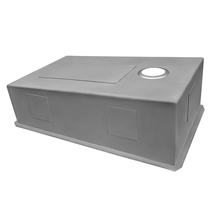 Ruvati 36-inch Slope Bottom Offset Drain Reversible Kitchen Sink Undermount 16 Gauge Stainless Steel