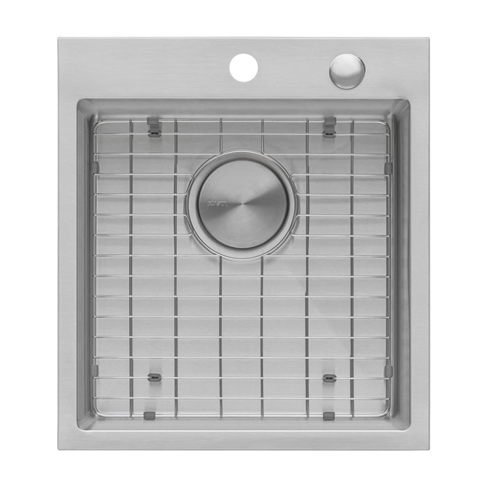 Ruvati 18 x 20 inch Drop-in Topmount Rounded 16 Gauge Stainless Steel Kitchen Sink Single Bowl