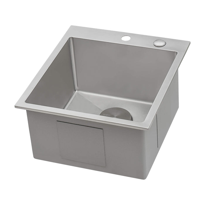 Ruvati 18 x 20 inch Drop-in Topmount Rounded 16 Gauge Stainless Steel Kitchen Sink Single Bowl