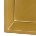 Ruvati 15 x 20 inch Polished Brass Matte Gold Stainless Steel Drop-in Topmount Bar Prep Sink Single Bowl