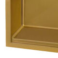 Ruvati 15 inch Polished Brass Matte Gold Stainless Steel Workstation Wet Bar Sink Drop-in Topmount