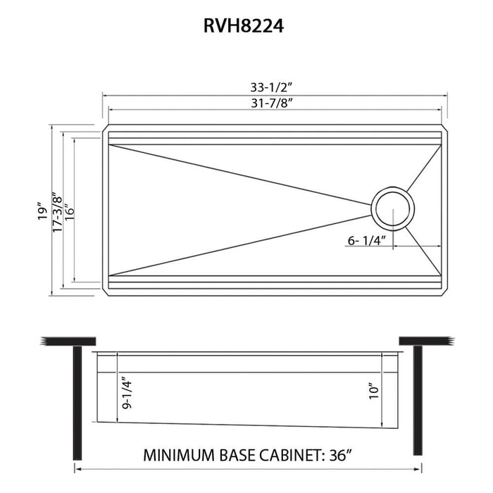 Ruvati 33-inch Workstation Two-Tiered Ledge Kitchen Sink Undermount 16 Gauge Stainless Steel