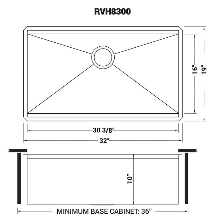 32-inch Workstation Ledge Undermount 16 Gauge Stainless Steel Kitchen Sink Single Bowl