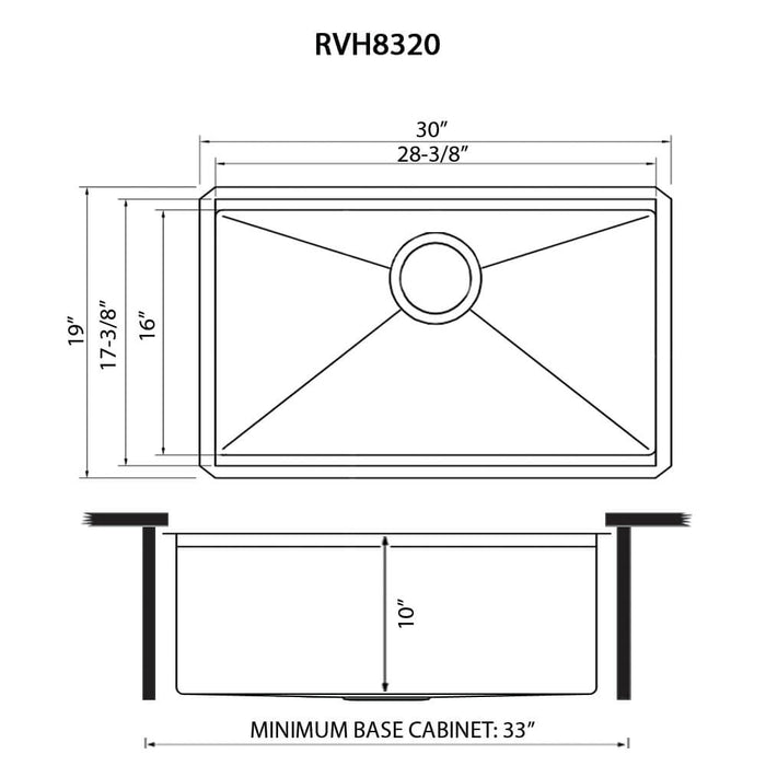 Ruvati 30-inch Workstation Rounded Corners Undermount Ledge Kitchen Sink with Accessories