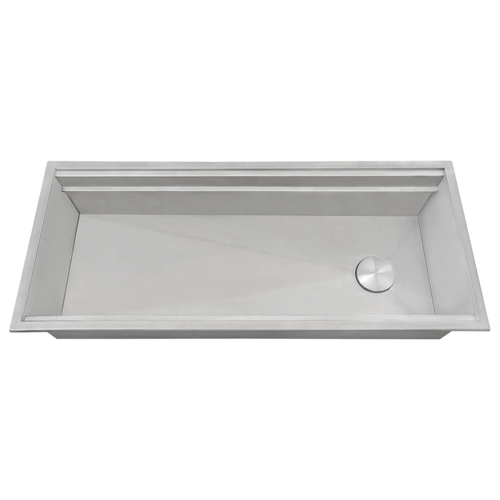 Ruvati 45-inch Workstation Two-Tiered Ledge Kitchen Sink Drop-in Topmount 16 Gauge Stainless Steel