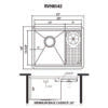 Ruvati Glass Rinser and Sink Combo 22 inch Workstation for Wet Bar Bottle Washer Undermount