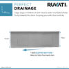 Ruvati 36-inch Workstation Slope Bottom Offset Drain Undermount 16 Gauge Kitchen Sink