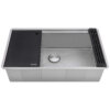 Ruvati® HexBottom™ 30-inch Workstation Scratch Resistant Embossed Texture Kitchen Sink Stainless Steel
