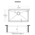 Ruvati® HexBottom™ 30-inch Workstation Scratch Resistant Embossed Texture Kitchen Sink Stainless Steel