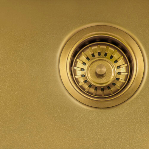 33-inch Satin Brass Matte Gold Stainless Steel 60/40 Double Bowl Apron-Front Farmhouse Kitchen Sink