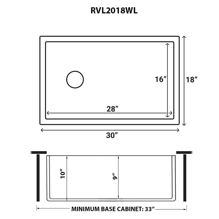 30-inch Fireclay Farmhouse Offset Drain Kitchen Sink Single Bowl White - Left Drain