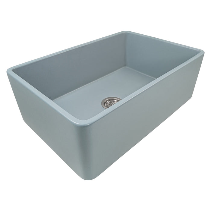 30 x 20 inch Fireclay Reversible Farmhouse Apron-Front Kitchen Sink Single Bowl - Horizon Gray