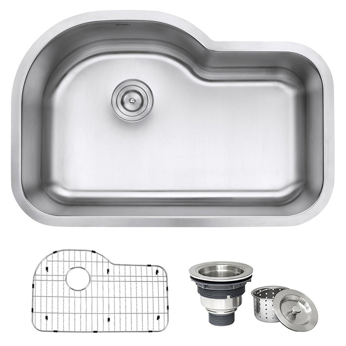 Ruvati RVM4700 Undermount 16 Gauge 32" Kitchen Sink Single Bowl