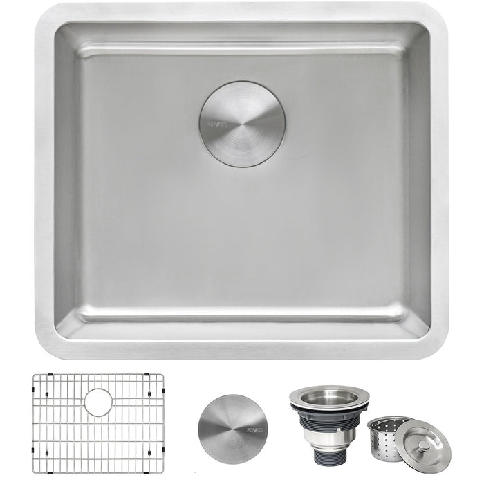 20-inch Undermount Bar Prep Kitchen Sink 16 Gauge Stainless Steel Single Bowl - RVM5020