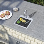 15 x 15 inch Marine Grade T-316 Workstation Topmount RV Boat Outdoor Sink Stainless Steel