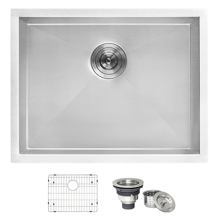 23" x 18" x 12" Deep Laundry Utility Sink Undermount 16 Gauge Stainless Steel