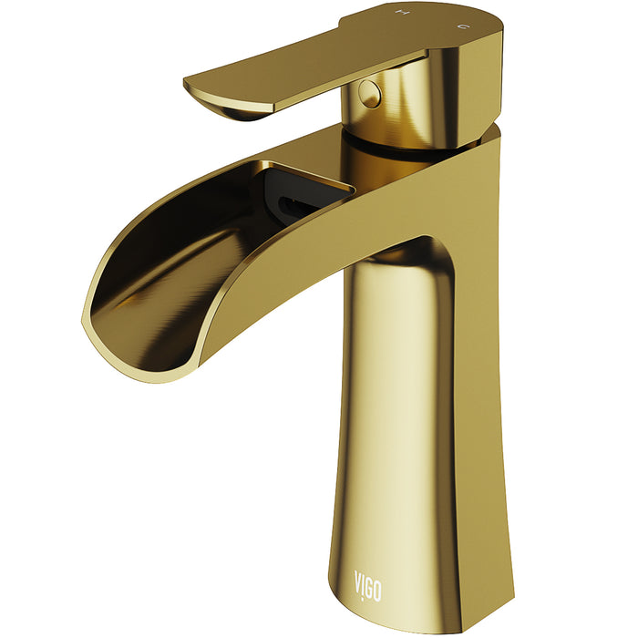 Paloma Single Hole Single-Handle Bathroom Faucet in Matte Gold