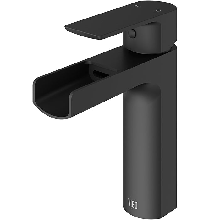 Ileana Single Hole Bathroom Faucet In Matte Black