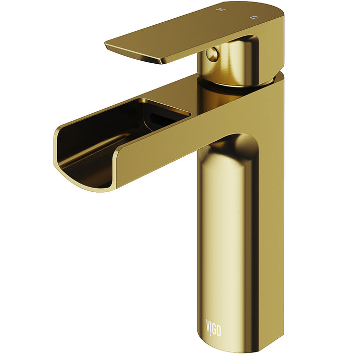Ileana Single Hole Single-Handle Bathroom Faucet in Matte Gold