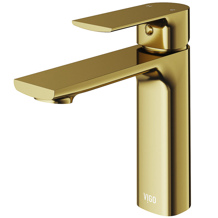 Davidson Single Hole Single-Handle Bathroom Faucet in Matte Gold