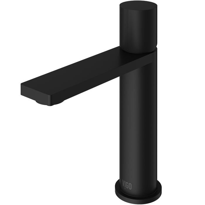 Halsey Single Hole Bathroom Faucet in Matte Black