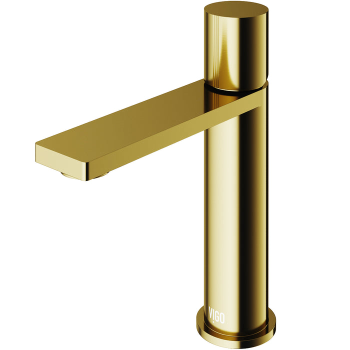 Halsey Single Hole Bathroom Faucet in Matte Brushed Gold