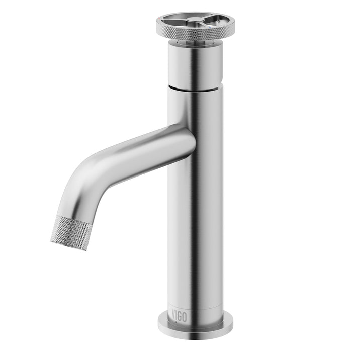 Cass Pinnacle Single Hole Single-Handle Bathroom Faucet in Brushed Nickel