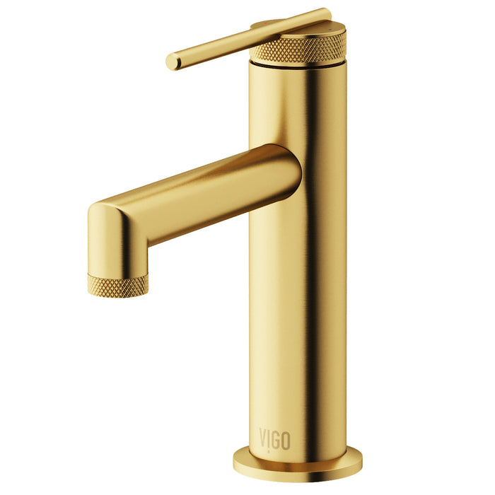Sterling Single-Handle Single Hole Bathroom Faucet in Matte Brushed Gold