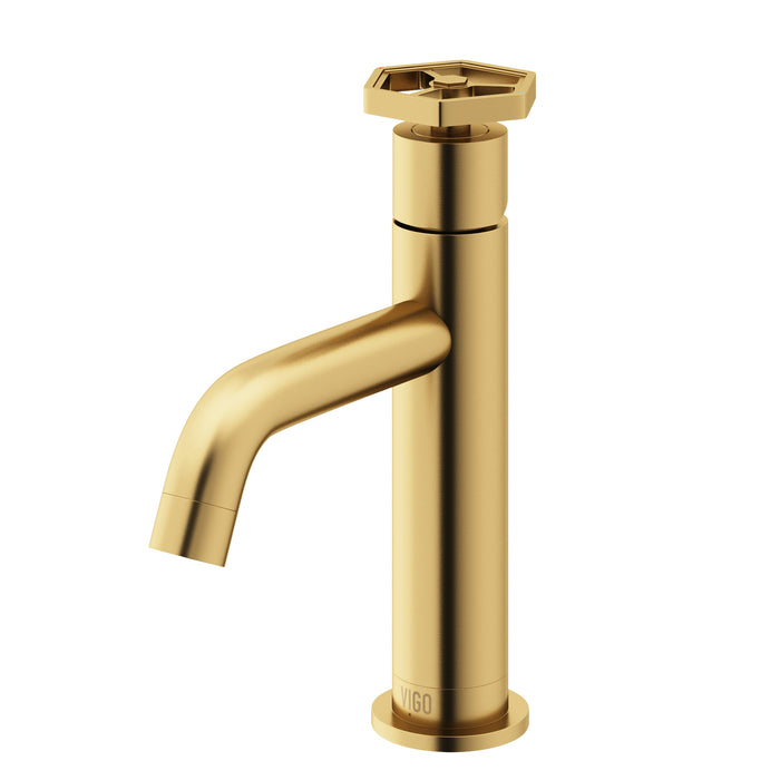 Ruxton Single Hole Single-Handle Bathroom Faucet in Matte Brushed Gold