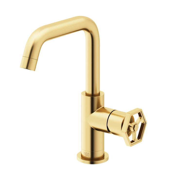 Ruxton Single Hole Single-Handle Bathroom Faucet in Matte Brushed Gold