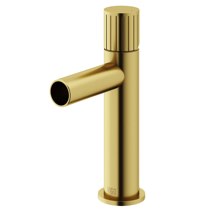 Ashford Single-Handle Single Hole Bathroom Faucet in Matte Brushed Gold