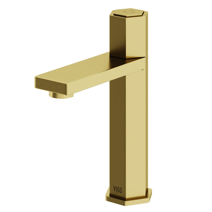 Nova Single-Handle Single Hole Bathroom Faucet in Matte Brushed Gold