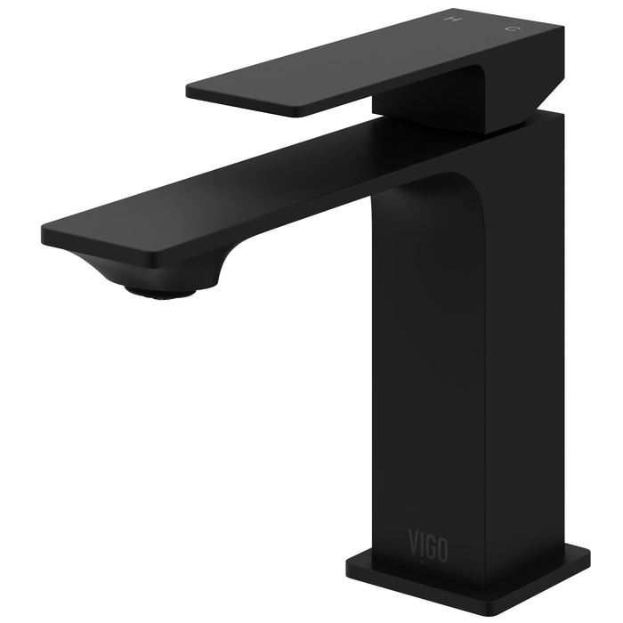 Dunn Single-Handle Single Hole Bathroom Faucet in Matte Black