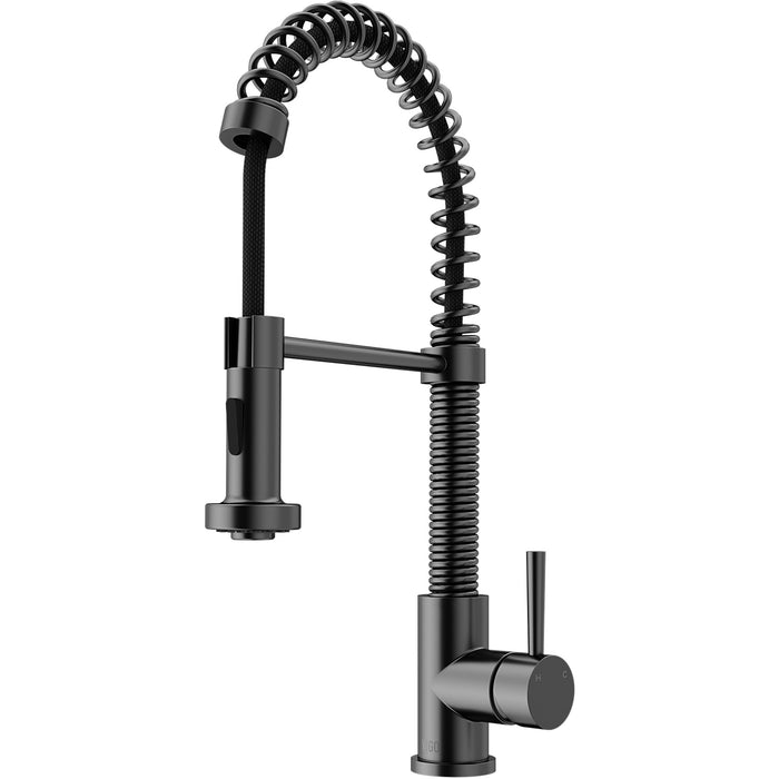 Single-Handle Pull-Down Sprayer Kitchen Faucet in Graphite Black