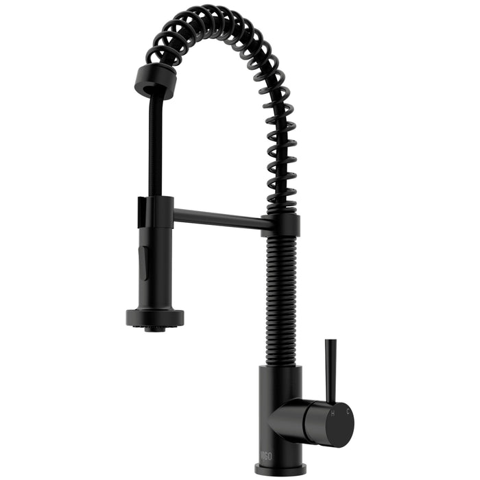 Pull-Down Spray Kitchen Faucet In Matte Black