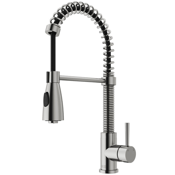 Brant Pull-Down Spray Kitchen Faucet In Stainless Steel