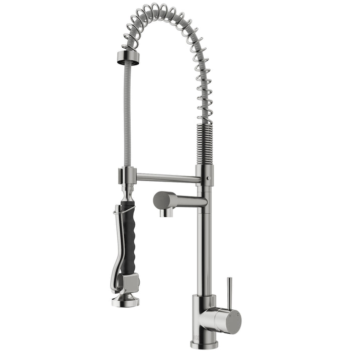 Zurich Pull-Down Spray Kitchen Faucet In Stainless Steel