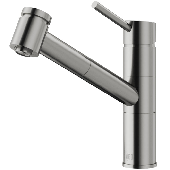 Branson Pull-Out Spray Kitchen Faucet In Stainless Steel