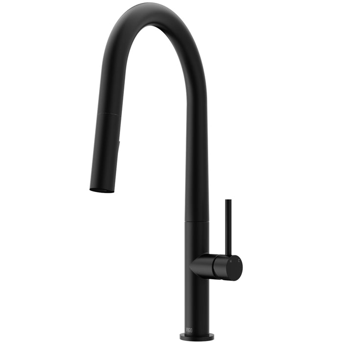Greenwich Pull-Down Spray Kitchen Faucet in Matte Black